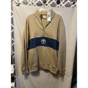 NWT Timberland Men's Cut and Sew Quarter Zip Jacket Size Medium Authentic Fit